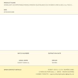 Downlight Led Empotrable Modelo Meson Color Blanco 23,5 W 4000 K 2550 Im Ø21,5 Cm, Pack 2 Unidades