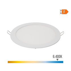 Downlight Led Empotrable Redondo 20 W Luz Fría 6400 K 1500 Lm Blanco Ø22,5 Cm
