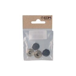 Embellecedor Latón Roscado Liso 18 Mm Níquel, 4 Uds