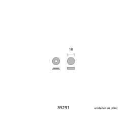 Embellecedor Latón Roscado Liso 18 Mm Níquel, 4 Uds