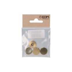 Embellecedor Latón Roscado Liso 18 Mm Pulido, 4 Uds