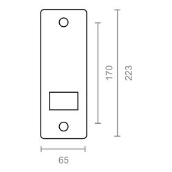 Embellecedor Para Recogedor Pr06 Aluminio, 65 X 6 X 223 Mm