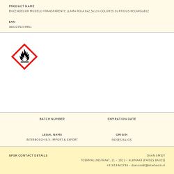 Encendedor Recargable Llama Roja, Colores Surtidos Transparente, 8 X 2,5 X 1 Cm