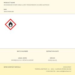 Encendedor Storm Doble Llama Transparente Colores Surtidos