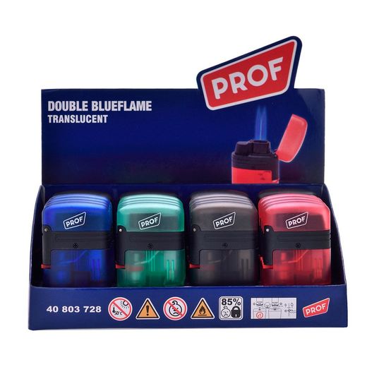 Encendedor Storm Doble Llama Transparente Colores Surtidos