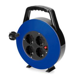 Enrollacables 10 M 3 G 1,00 Mm² 4 Tomas Bipolares Con T/Tl Hogar Con Protector Termico