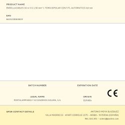 Enrollacables 16 M 3 G 1,50 Mm² 1 Toma Bipolar Con T/Tl Automatico 4,8 Mm