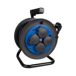 Enrollacables 25 M 3 G 1,50 Mm² 4 Tomas Bipolares Con T/Tl Con Tapas Ip54