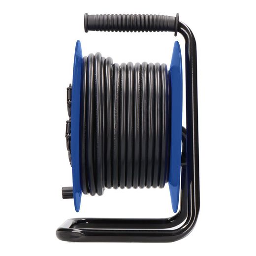 Enrollacables 25 M 3 G 2,50 Mm² 4 Tomas Bipolares Con T/Tl Con Tapas Profesional Con Protector Termico 3000W 230V