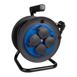 Enrollacables 50 M 3 G 1,50 Mm² 4 Tomas Bipolares Con T/Tl Con Tapas Ip54