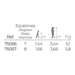 Escalera Doméstica Aluminio 7 Peldaños
