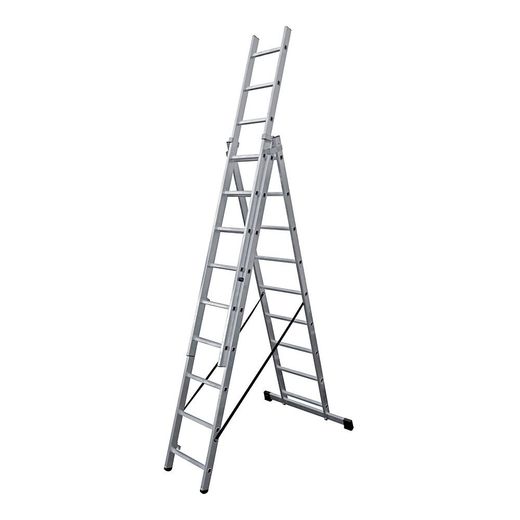 Escalera Transformable De Aluminio 3 X 9 Peldaños