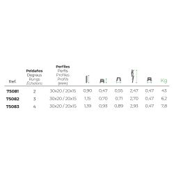 Escalerilla De Acero 4 Peldaños