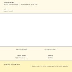 Escobillas De Carbon 3 X 10 X 13,2 Mm Ref. 9333, 2 Uds