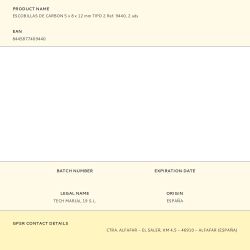 Escobillas De Carbon 5 X 8 X 12 Mm Tipo 2 Ref. 9440, 2 Uds