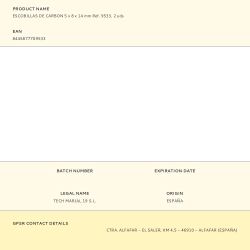 Escobillas De Carbon 5 X 8 X 14 Mm Ref. 9533, 2 Uds