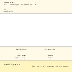 Escobillas De Carbon 6 X 16 X 20 Mm Ref. 9240, 2 Uds