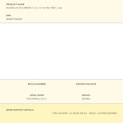 Escobillas De Carbon 7 X 11 X 17 Mm Ref. 9607, 2 Uds
