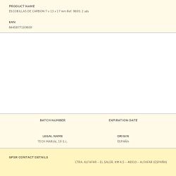 Escobillas De Carbon 7 X 13 X 17 Mm Ref. 9609, 2 Uds