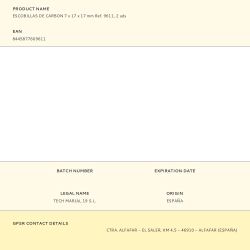 Escobillas De Carbon 7 X 17 X 17 Mm Ref. 9611, 2 Uds
