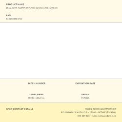 Escuadra Aluminio Plm07 Blanca 300 X 200 Mm