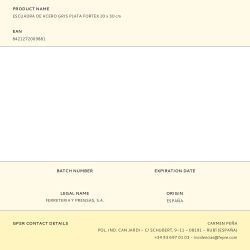 Escuadra De Acero Gris Plata Fortex 20 X 30 Cm