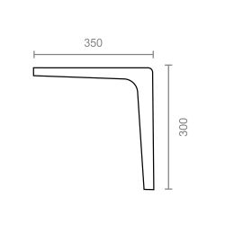 Escuadra Plus Plm02 Negro 250 X 200 Mm