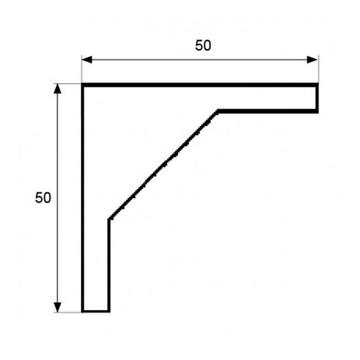 Escuadra Super An03 Blanca 50 X 50 Mm