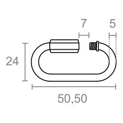 Eslabón Rápido Esl01, Acero Galvanizado, 5 Mm. 2 Unidades