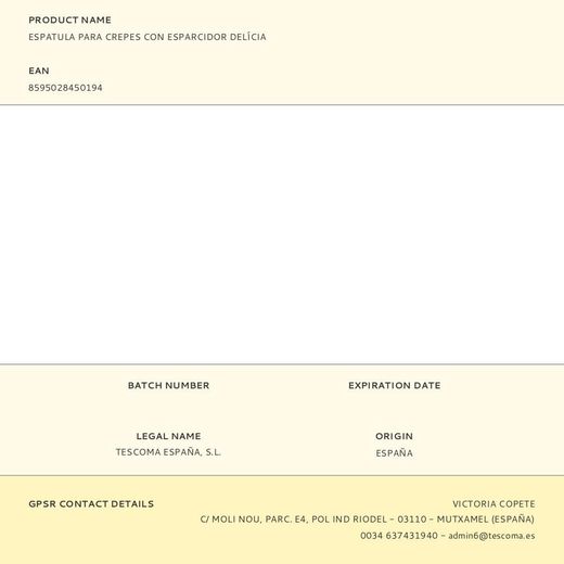 Espátula Para Crepes Con Esparcidor Delícia