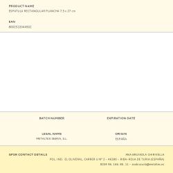 Espátula Rectangular Plancha 7,5 X 27 Cm