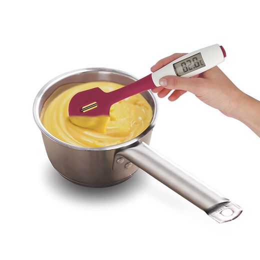 Espátula Silicona Con Termometro Digital Extraible 30 Cm