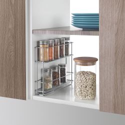 Especiero Deslizante 2 Estantes 'In&Out' 28X6X22Cm Metaltex