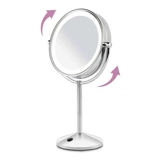 Espejo Pie Cromado Led  X10Au