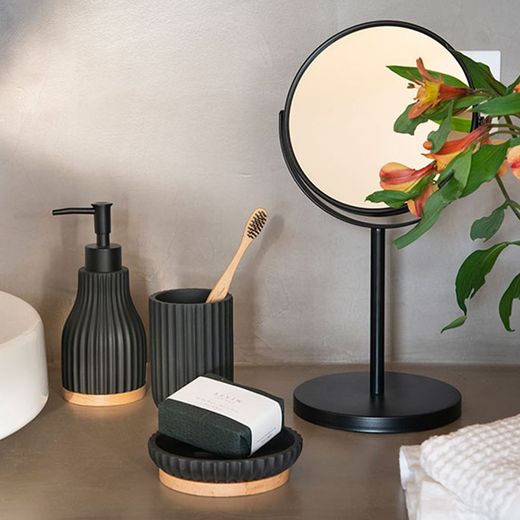 Espejo Pie Negro Mate X5Au