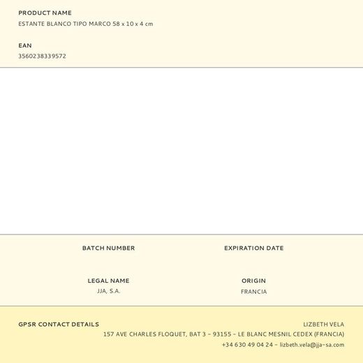 Estante Blanco Tipo Marco 58 X 10 X 4 Cm