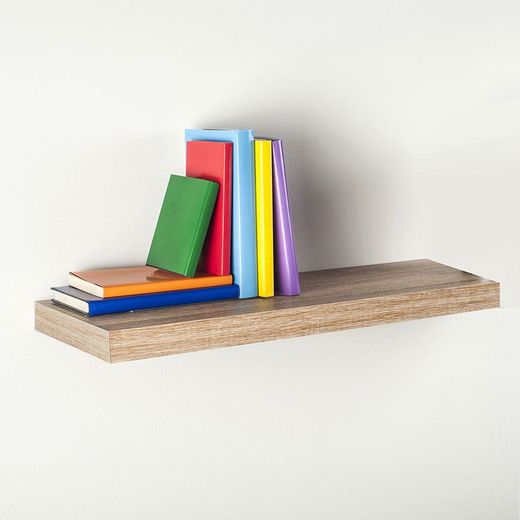 Estanteria Con Fijación Invisible 60 X 25 Cm Roble Blanco