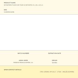 Estantería Tejido Sin Tejer 10 Estantes 15 X 30 X 122 Cm