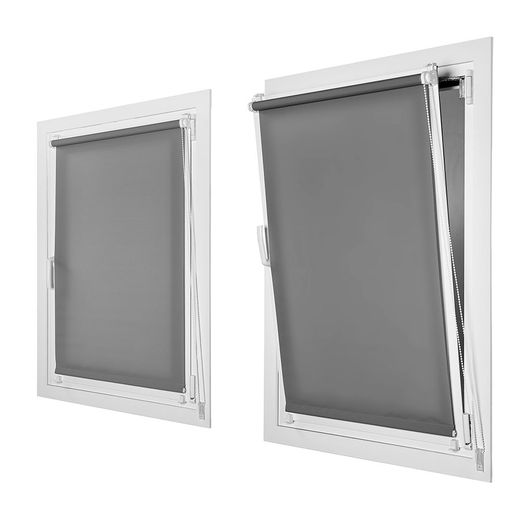 Estor Enrollable Clip & Fix Gris Asfalto 150 X 180 Cm