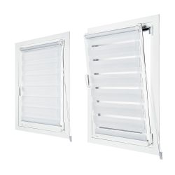 Estor Enrollable Clip & Fix, Noche & Dia, Blanco 120 X 180 Cm