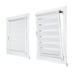 Estor Enrollable Clip & Fix, Noche & Dia, Blanco 75 X 180 Cm