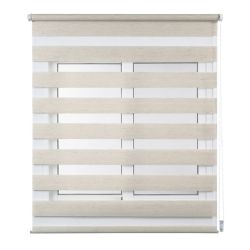 Estor Enrollable Clip & Fix, Noche & Dia, Lino 120 X 180 Cm