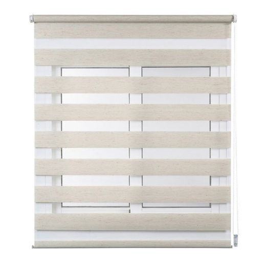 Estor Enrollable Clip & Fix, Noche & Dia, Lino 120 X 180 Cm