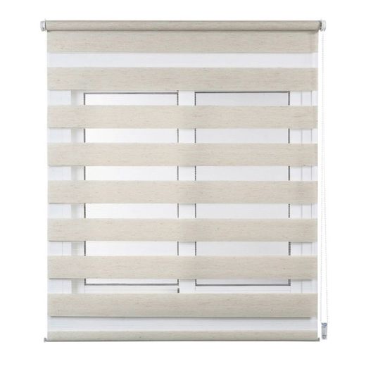 Estor Enrollable Clip & Fix, Noche & Dia, Lino 120 X 180 Cm