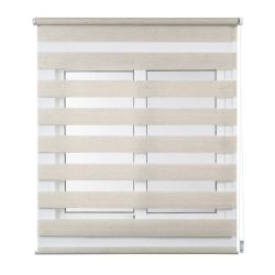 Estor Enrollable Clip & Fix, Noche & Dia, Lino 150 X 180 Cm