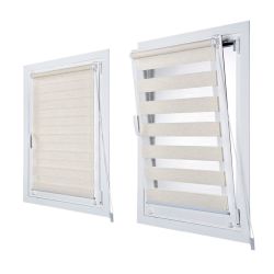 Estor Enrollable Clip & Fix, Noche & Dia, Lino 150 X 180 Cm