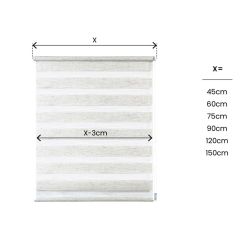 Estor Enrollable Clip & Fix, Noche & Dia, Lino 150 X 180 Cm