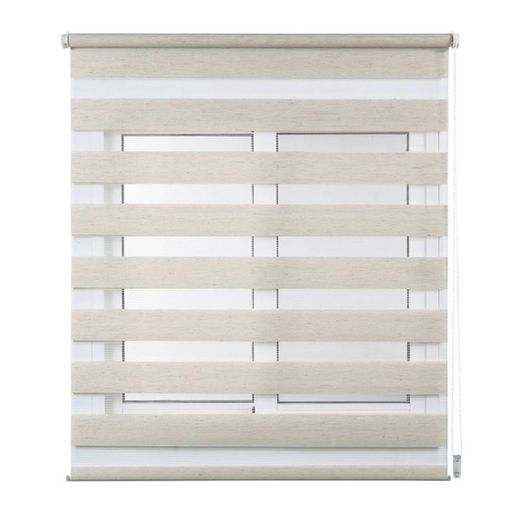 Estor Enrollable Clip & Fix, Noche & Dia, Lino 150 X 180 Cm