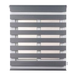 Estor Enrollable Clip & Fix, Noche & Dia, Plata 120 X 180 Cm