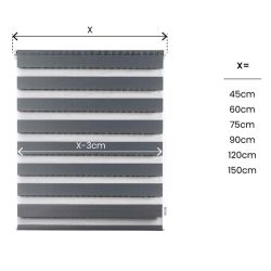 Estor Enrollable Clip & Fix, Noche & Dia, Plata 120 X 180 Cm